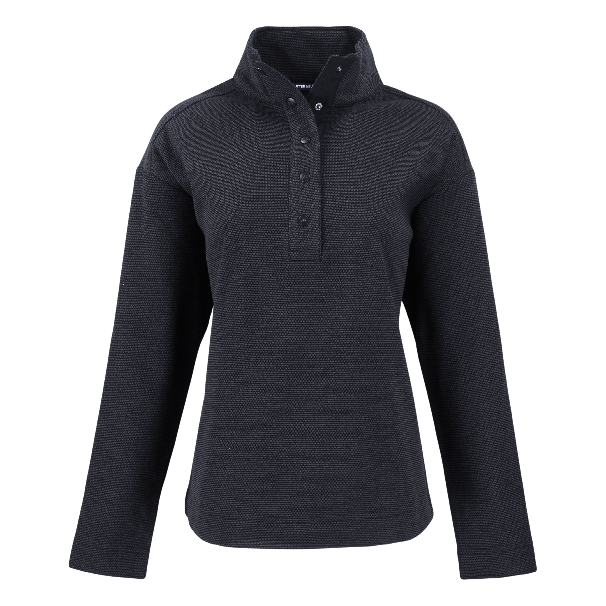 Womens Hunts Point Textured Fleece Snap Pullover