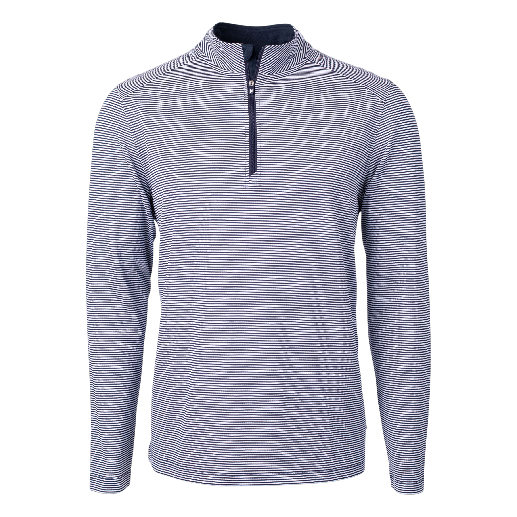 Pique Micro Stripe Quarter Zip