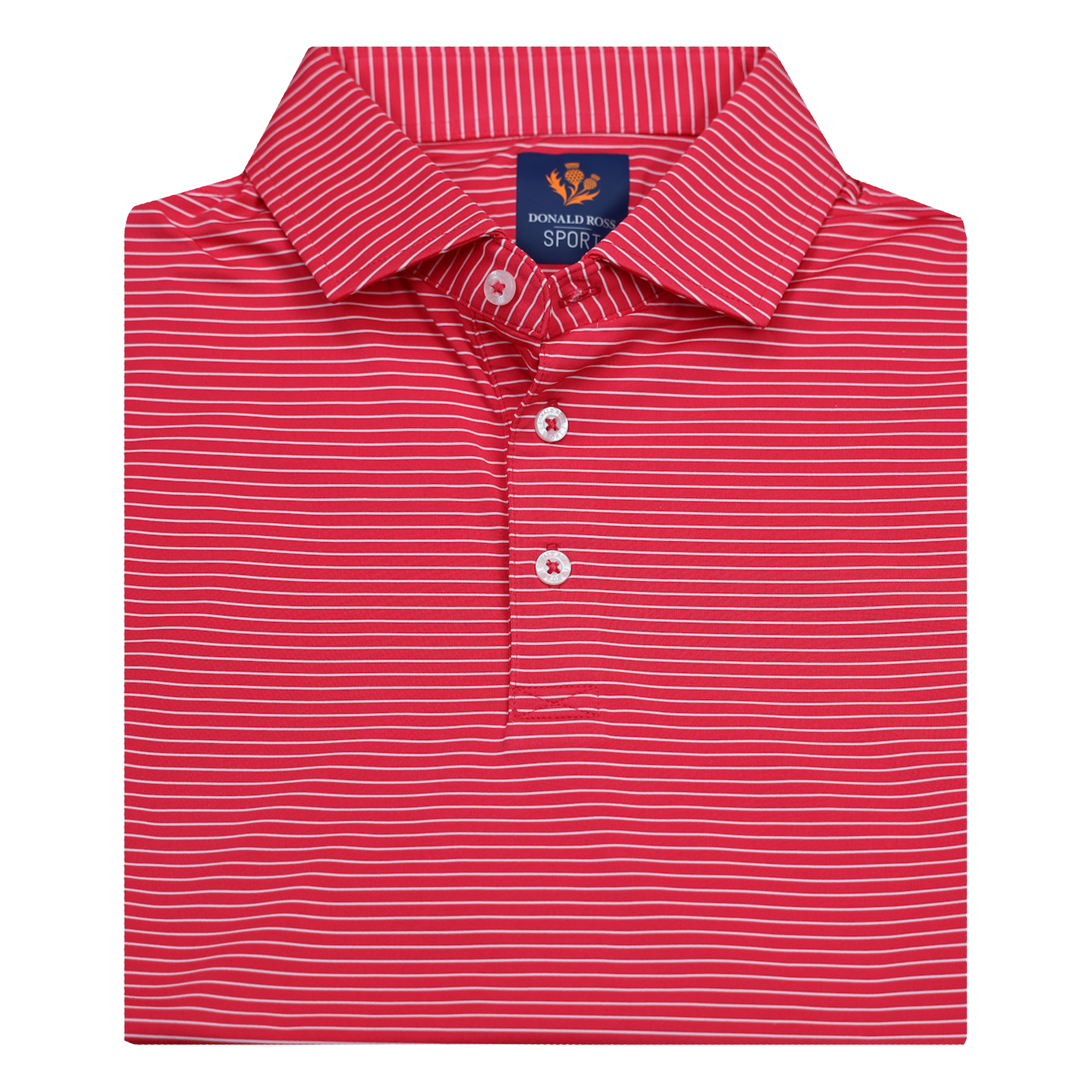 Sport Fit: Jersey Micro Stripe Short Sleeve Polo